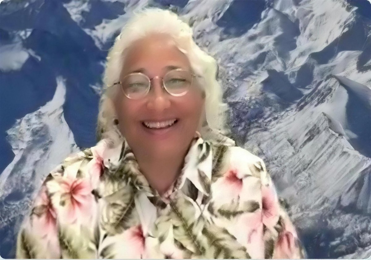 Graciela Marques-Hahn, smiling, during her recorded conversation